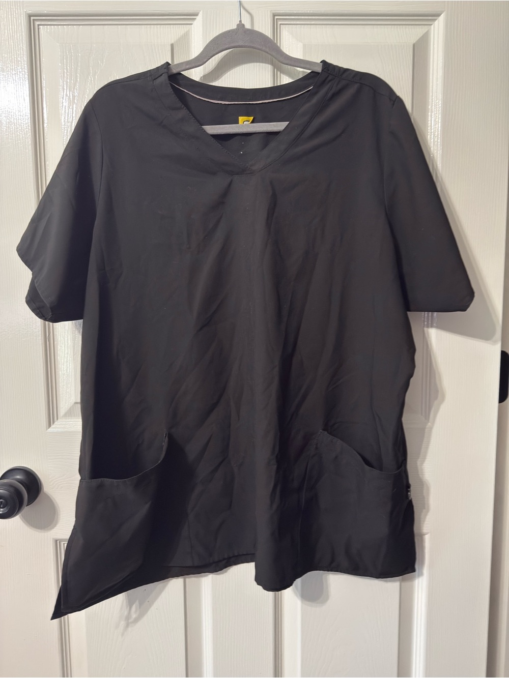 WonderWink Black Women's V-Neck Scrub Top